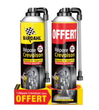 Lot de 2 bombes Répare Crevaison Bardahl - 2x 500ml à 8,90€