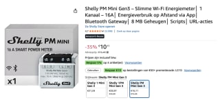 Shelly PM Mini Gen3 - Draadloze schakelaar voor €10,11 bij Amazon