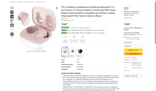 Audífonos HTC BDA07 True Wireless Rosa por $2,99 | Amazon