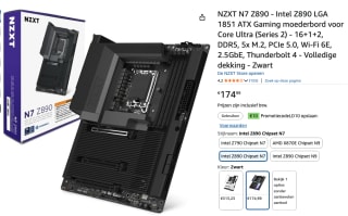 NZXT N7 Z890 - Matte Black voor €164,99 dmv code bij Amazon.