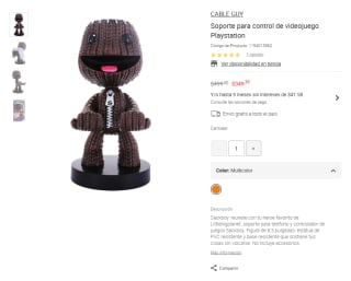 Soporte para Control Playstation Sackboy por $349 | Oferta Liverpool