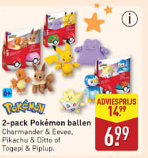 2-pack Pokémon ballen voor €6,99 bij de Aldi