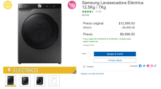 Lavasecadora 12.5Kg/7Kg por $9,999 | Oferta Costco