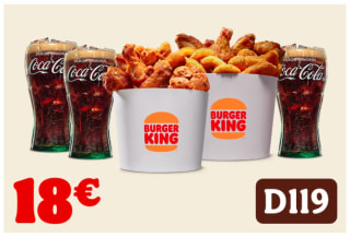 Cubo Chili + Aros + 3 Coca-Colas por 18€