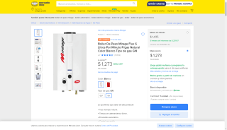 Boiler Mirage Flux 6 por $1,273 | Oferta Mercado Libre
