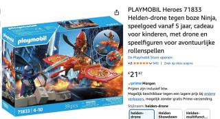 Playmobil Heroes - Heldendrone tegen Ninja voor €21,87 bij Amazon