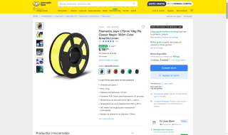 Filamento Jayo PLA Classic por $182 | Mercado Libre