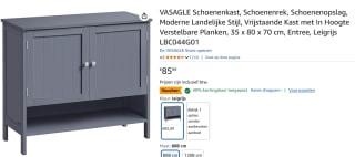 VASAGLE Schoenenkast voor €51,59 bij Amazon