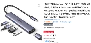 UGREEN Revodok 5-in-1 Hub USB C HDMI 4K voor €11,30 met Amazon prime