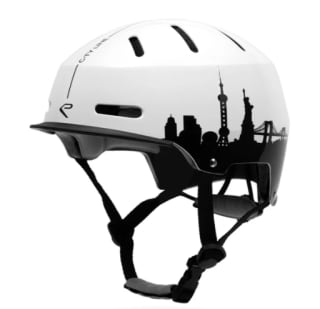 Casque urbain EKOI CITY LINE Blanc Noir à 18€