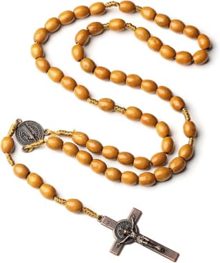Handmade Wooden Catholic Rosary Beads – £4.68 on Amazon
