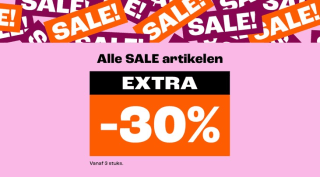 30% extra korting bij aankoop vanaf 3 artikelen uit de sale bij Kwantum