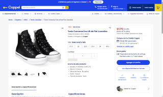 Tenis Converse Eva Lift por $1,170 | Oferta Coppel