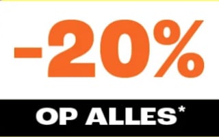 20% korting op alles bij aankoop van 2 artikelen bij kwantum