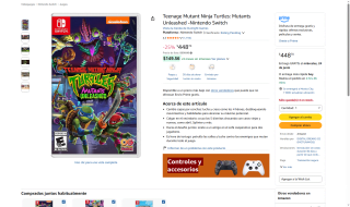 Teenage Mutant Ninja Turtles: Mutants Unleashed por $449 | Amazon