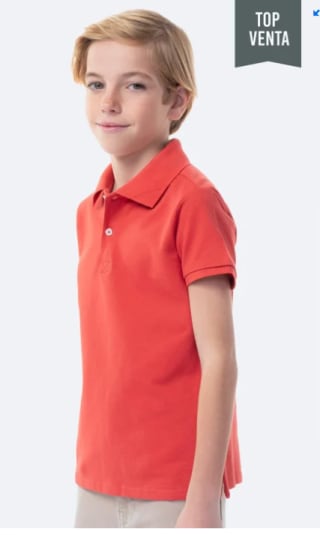 Polo piqué manga corta infantil TEX color rojo por 1.99€