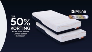 50% korting op M line Slow Motion Limited Edition matrassen bij Beter Bed