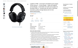 Audífonos Logitech G PRO Alámbricos Reacondicionados por $615 | Amazon