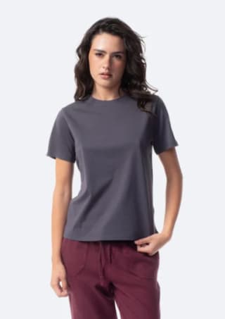 Camiseta básica en color liso de mujer TEX BASIC color grs oscuro por 3.99€