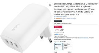 BELKIN Belkin 3-Port USB-C Wall Charger voor €22,27 bij Amazon