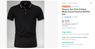Playera Tipo Polo Calidad Moda Casual Fashion por $125 | Descuento Mercado Libre