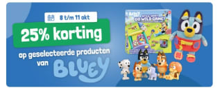 25% korting op heel veel Bluey artikelen bij Lobbes