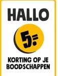 €5 korting op je boodchappen bij de jumbo