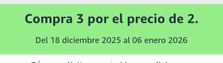 3×2 en Alimentación, Salud y Belleza.