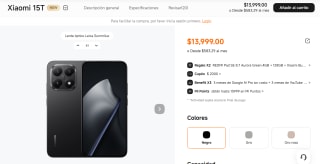 Xiaomi 15T 512GB + Redmi Pad SE + Buds 5 por $10,199 | Santander MSI