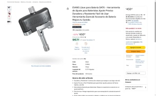 EVANS Llave para Batería DATK por $450 | Oferta Amazon