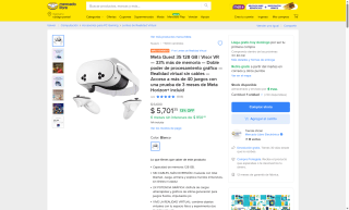 Meta Quest 3S 128GB por $4,846 | Mercado Libre (Banorte MSI)