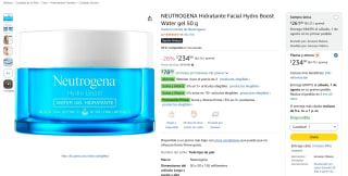 Hidratante Neutrogena Hydro Boost 50g por $78 | Oferta Amazon