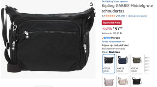 Kipling Gabbie Schoudertas voor €37,59 bij Amazon