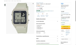 Reloj Casio LF-20W-8ACF por $519 | Oferta Amazon