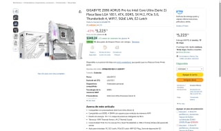 Tarjeta Madre GIGABYTE Z890 por $5,224 | Oferta Amazon