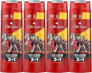 Old Spice Gel De Ducha Y Champú Para Hombres 4x400ml por 8.54€