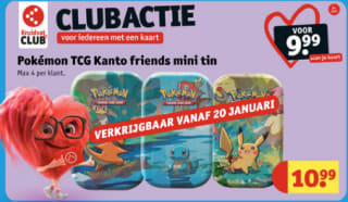 Pokémon Mini Tin Kanto Friends voor €10,99 bij Kruidvat
