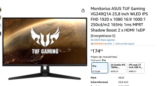 ASUS TUF Gaming VG249Q1A Zwart voor €174,99 bij Amazon