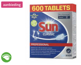 Sun Professional Vaatwastabletten Classic Pro Formula - 6 x 100 stuks voor €44,99