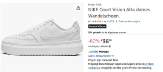 Nike Court Vision Alta Sneakers voor €36 bij Amazon