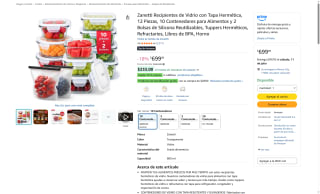 Set 12pz Recipientes Vidrio Hermético por $699 | Oferta Amazon