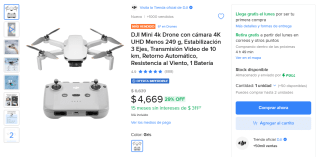 DJI Mini 4k Drone por $4,669 | Mercado Libre