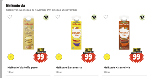 Melkunie vla voor 99 cent