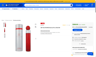 Perfume 360 Red Perry Ellis 100ml por $389 | Walmart