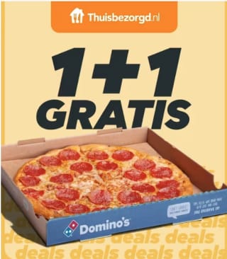 1+1 gratis Domino's-pizza bij Thuisbezorgd