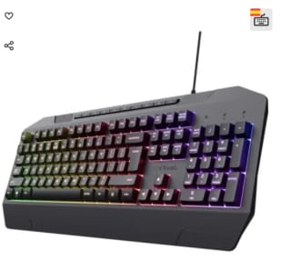 Trust GXT 836 EVOCX Teclado Gaming RGB Negro por 16.54€