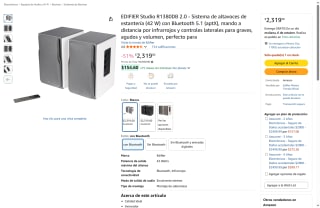 EDIFIER 2.0 42W Bluetooth por $2,319 | Oferta Amazon