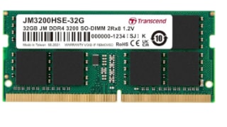 Transcend Module mémoire So-DIMM 32GB à 70,99€
