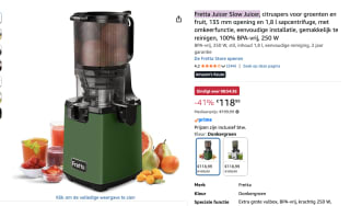 Fretta Slow Juicer voor €118,99 bij Amazon