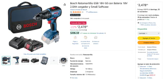 Bosch Rotomartillo GSB 18V-50 por $1,778 | Amazon Access